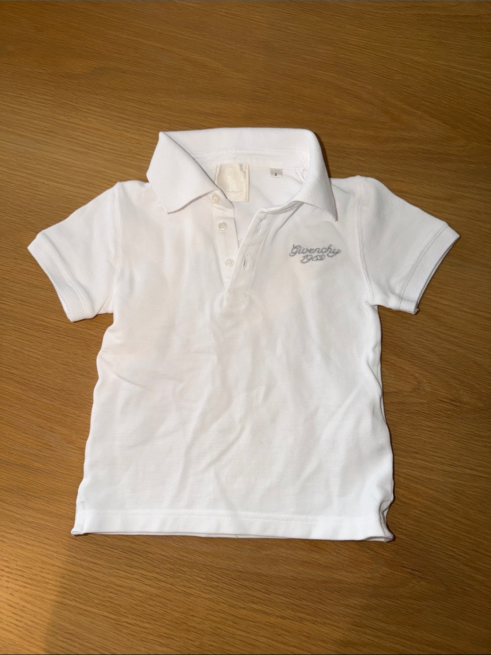 Givenchy Kids Polo Shirt in White with Embroidered Logo